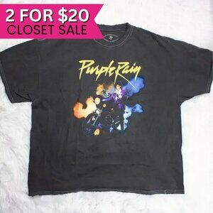 NWOT Prince Purple Rain Unisex Licensed Band T Shirt Merch Crew Neck Tee XXL